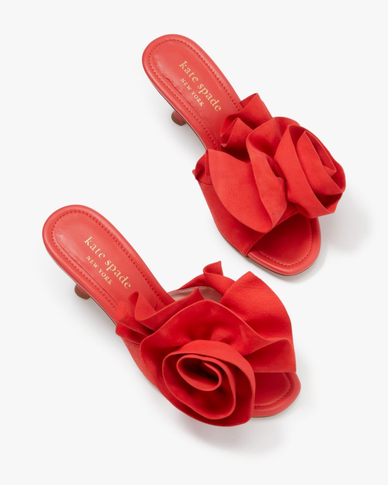 Katespade Flourish Heeled Sandal Ponderosa Red