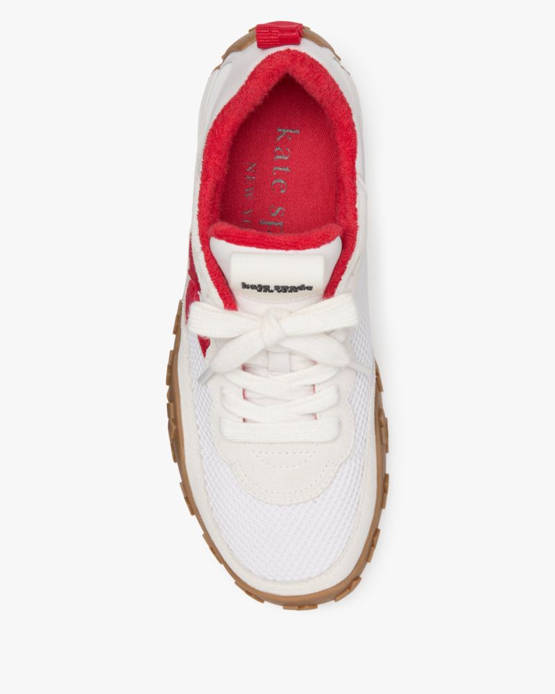 Katespade K As In Kate Sneakers True White Cherry Rouge Multi