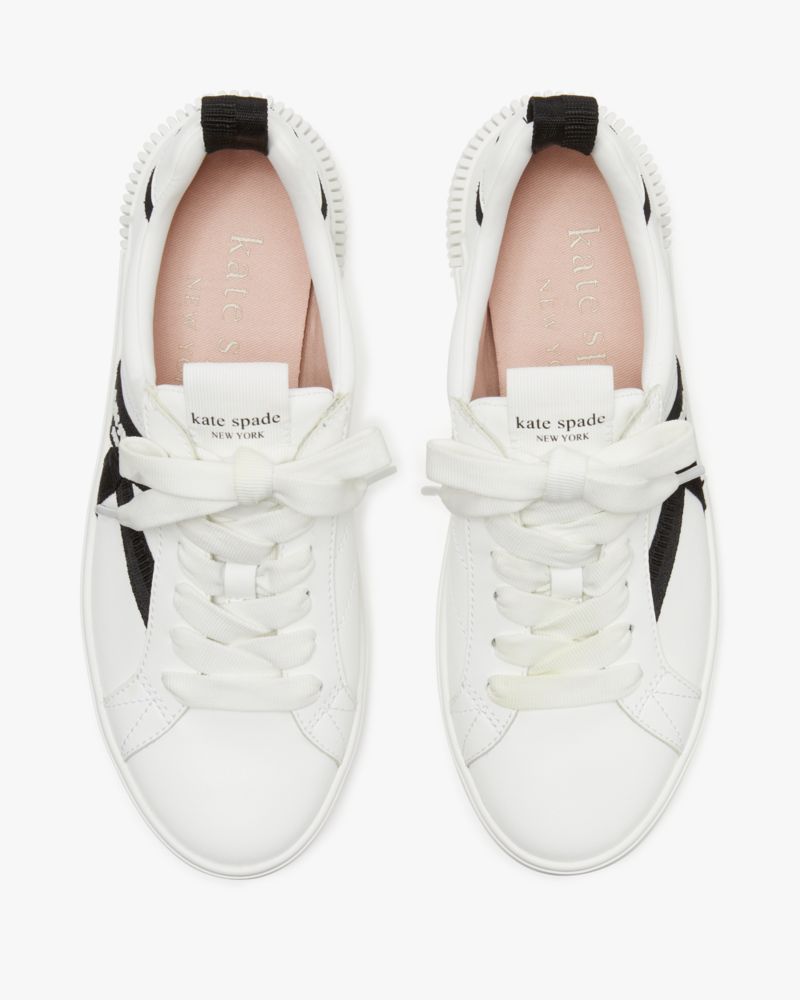 Katespade K As In Kate Court Sneaker True White Black