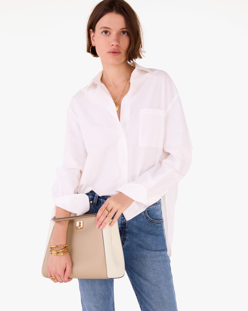 KateSpade Phoebe Medium Top Handle Bag Toasted Hazelnut Multi