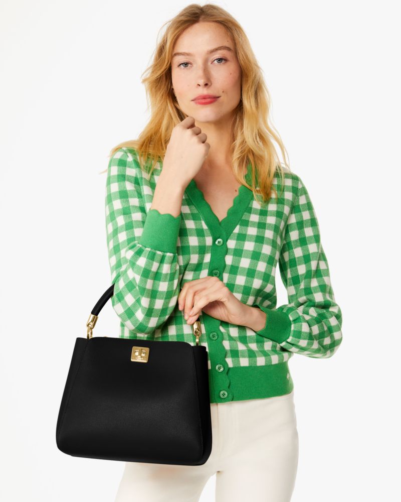 KateSpade Phoebe Medium Top Handle Satchel Black