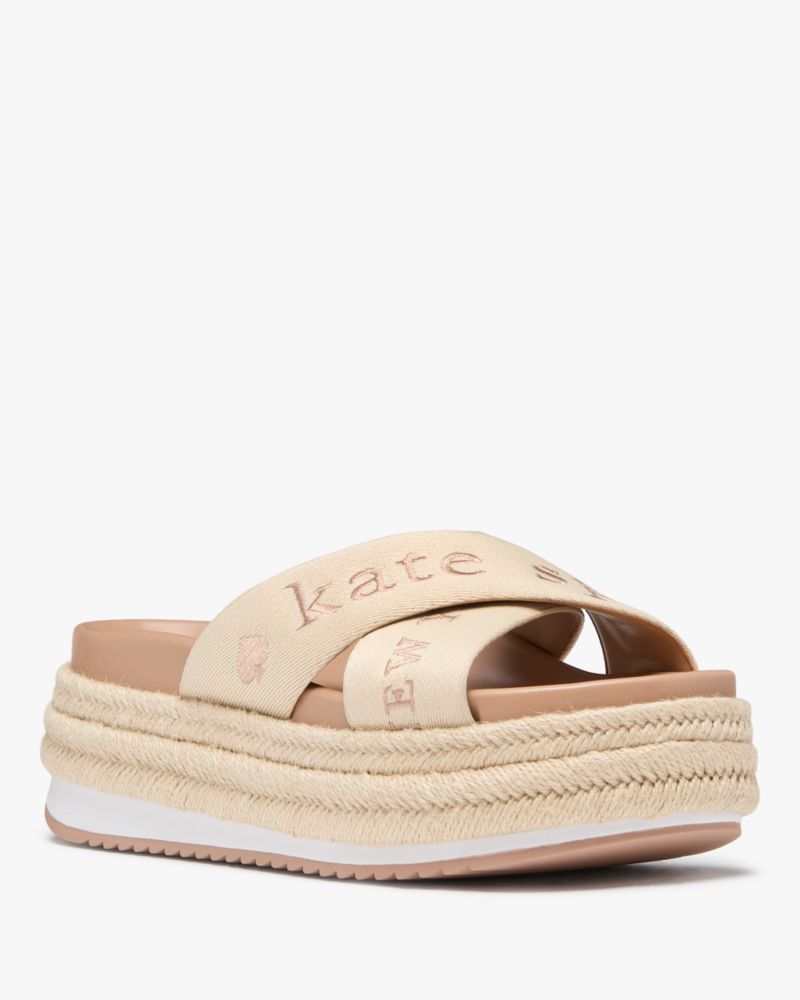 Katespade Piper Flatform Espadrilles Light Fawn