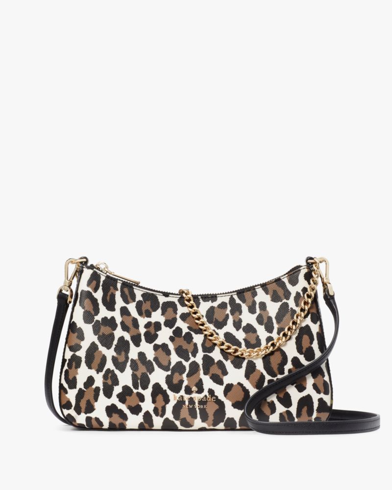 KateSpade Margot Spotted Leopard Medium Convertible Crossbody Cream Multi