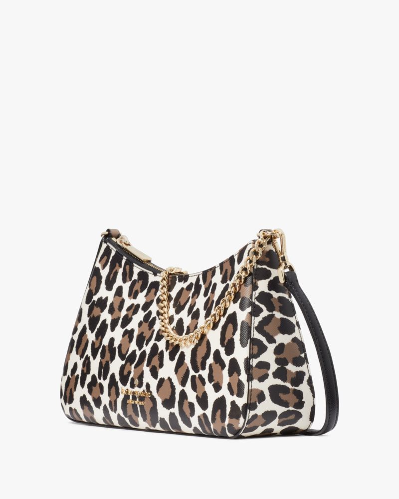 KateSpade Margot Spotted Leopard Medium Convertible Crossbody Cream Multi