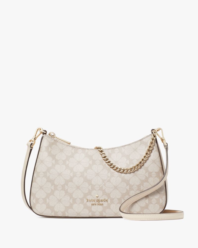 KateSpade Signature Spade Flower Medium Convertible Crossbody Dark Beige Multi