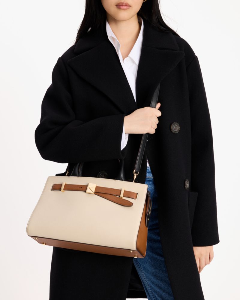 KateSpade Deco Colorblocked Medium Satchel Milk Glass Multi