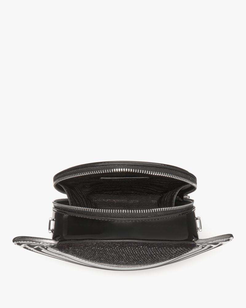 KateSpade Spaced Out Embellished Metallic Micro Crossbody Black Multi