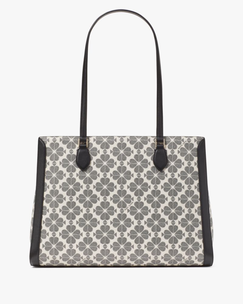 KateSpade Signature Spade Flower East West Large Laptop Tote Black Multi