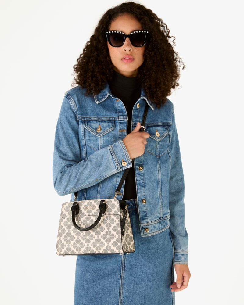 KateSpade Signature Spade Flower Small Satchel Black Multi