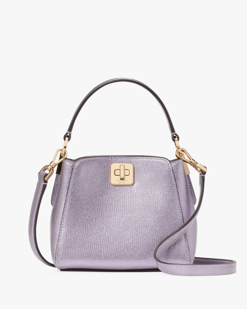 KateSpade Phoebe Metallic Mini Top Handle Crossbody Light Candied Flower