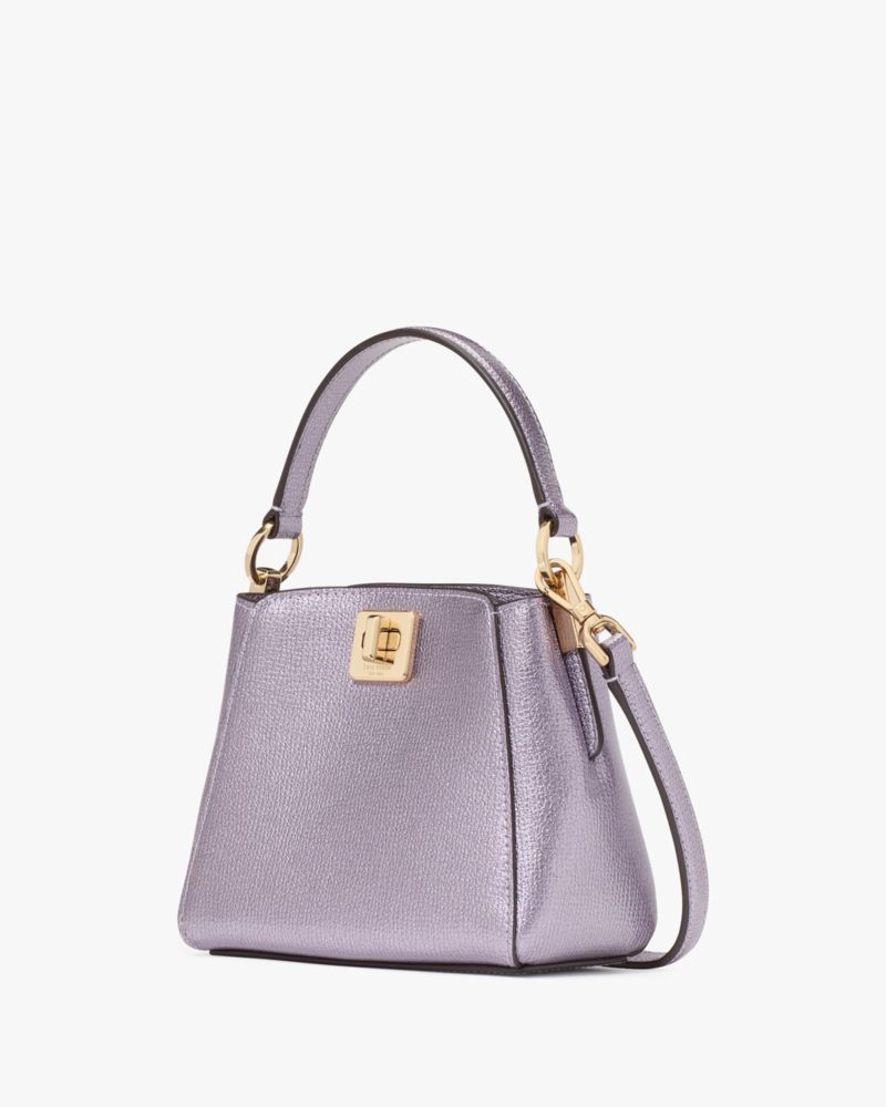 KateSpade Phoebe Metallic Mini Top Handle Crossbody Light Candied Flower