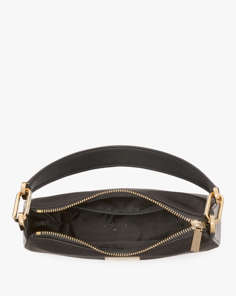 KateSpade Nina Satin Shoulder Bag Black