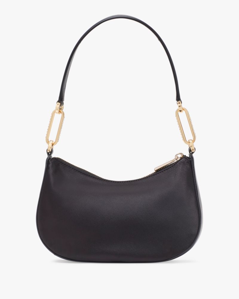 KateSpade Nina Satin Shoulder Bag Black