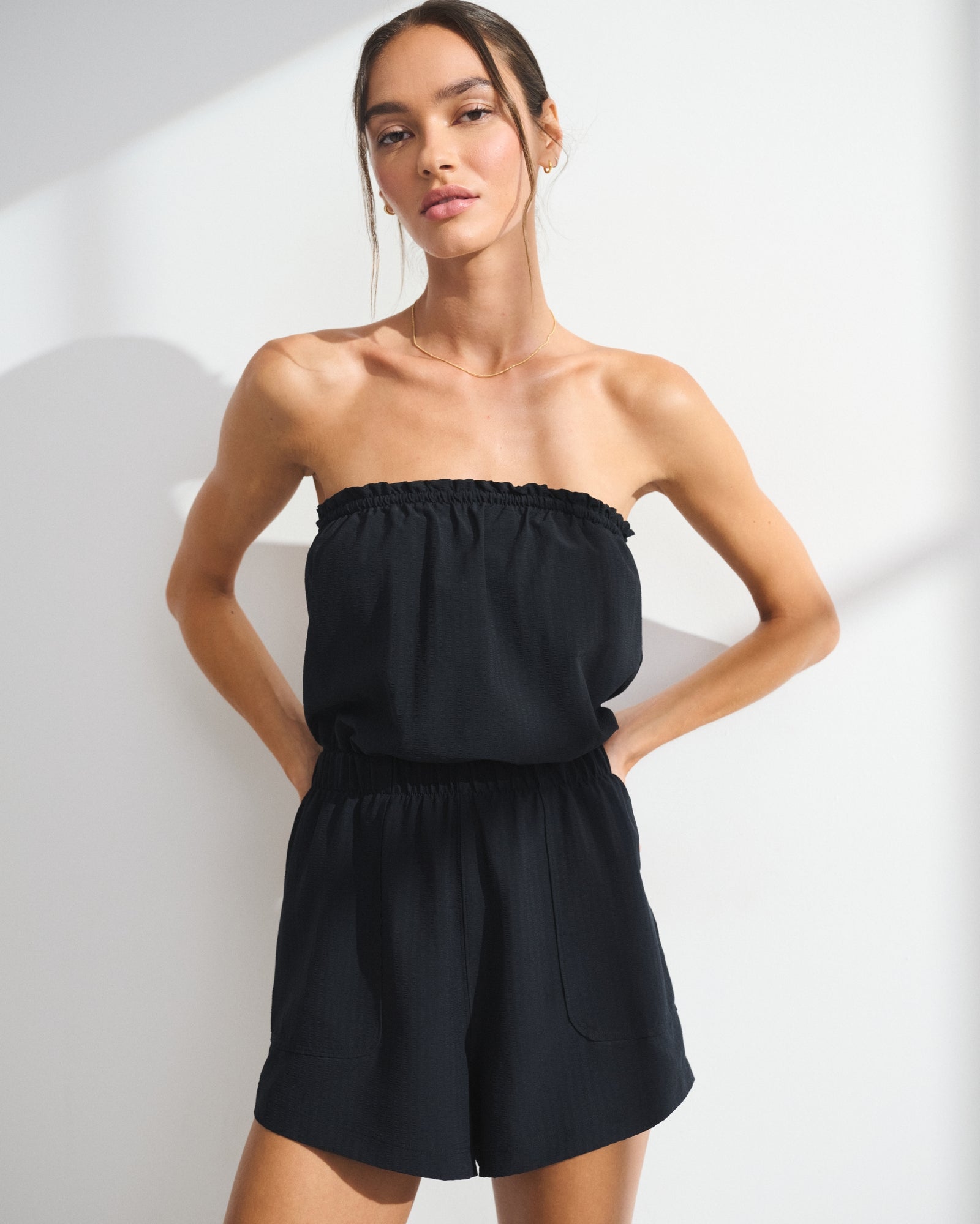 Abercrombie YPB On The Go Seersucker Romper