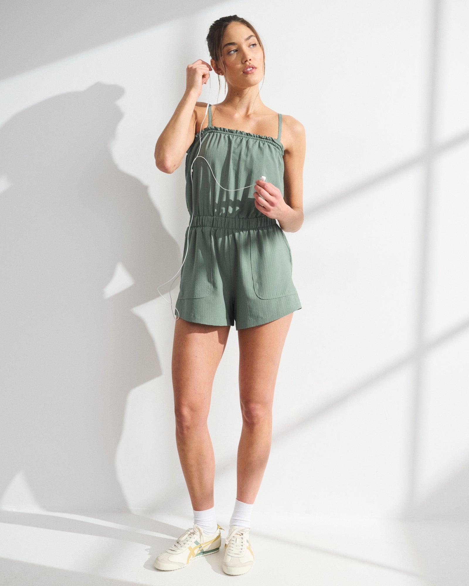Abercrombie YPB On The Go Seersucker Romper