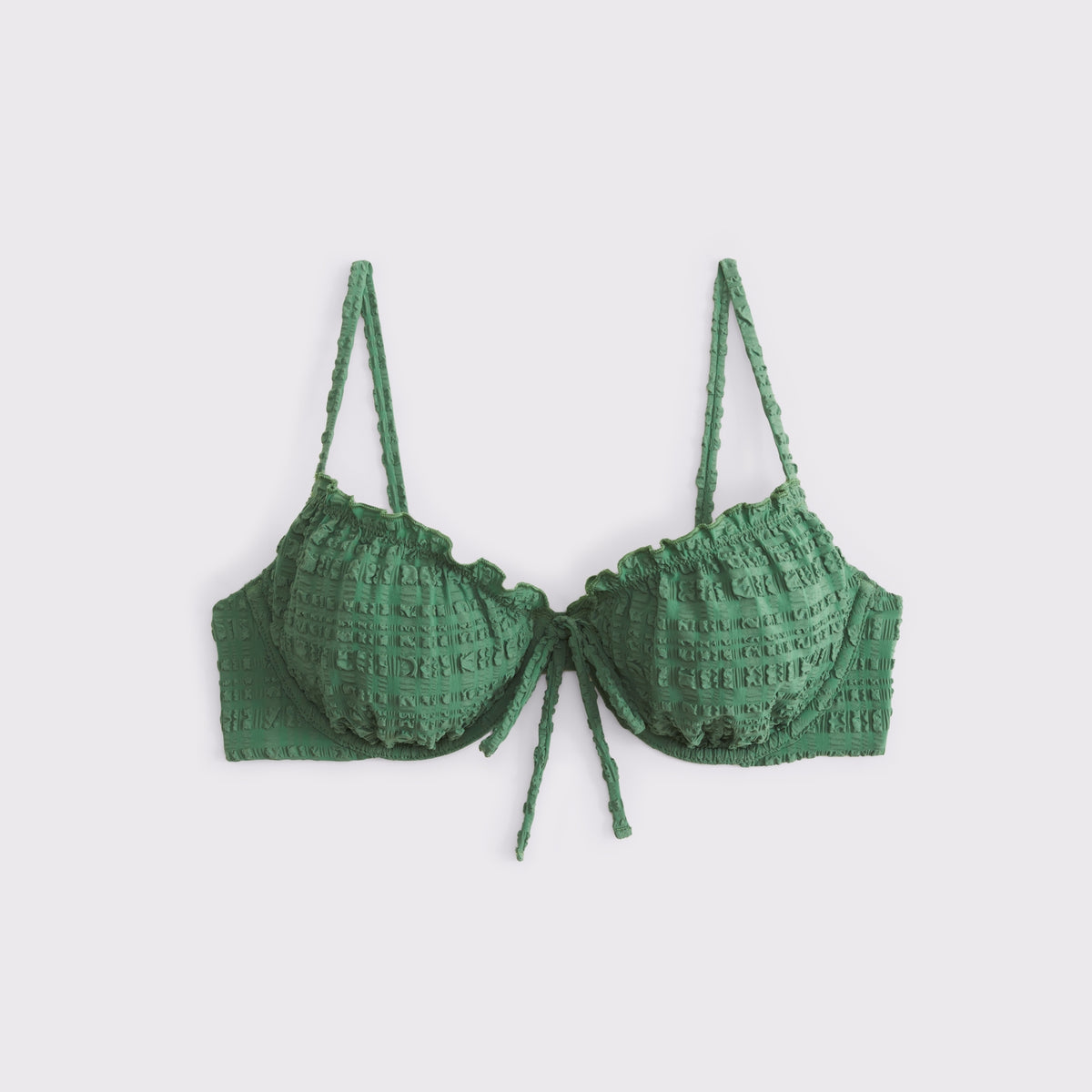 Abercrombie Gingham Ruffle Underwire Bikini Top