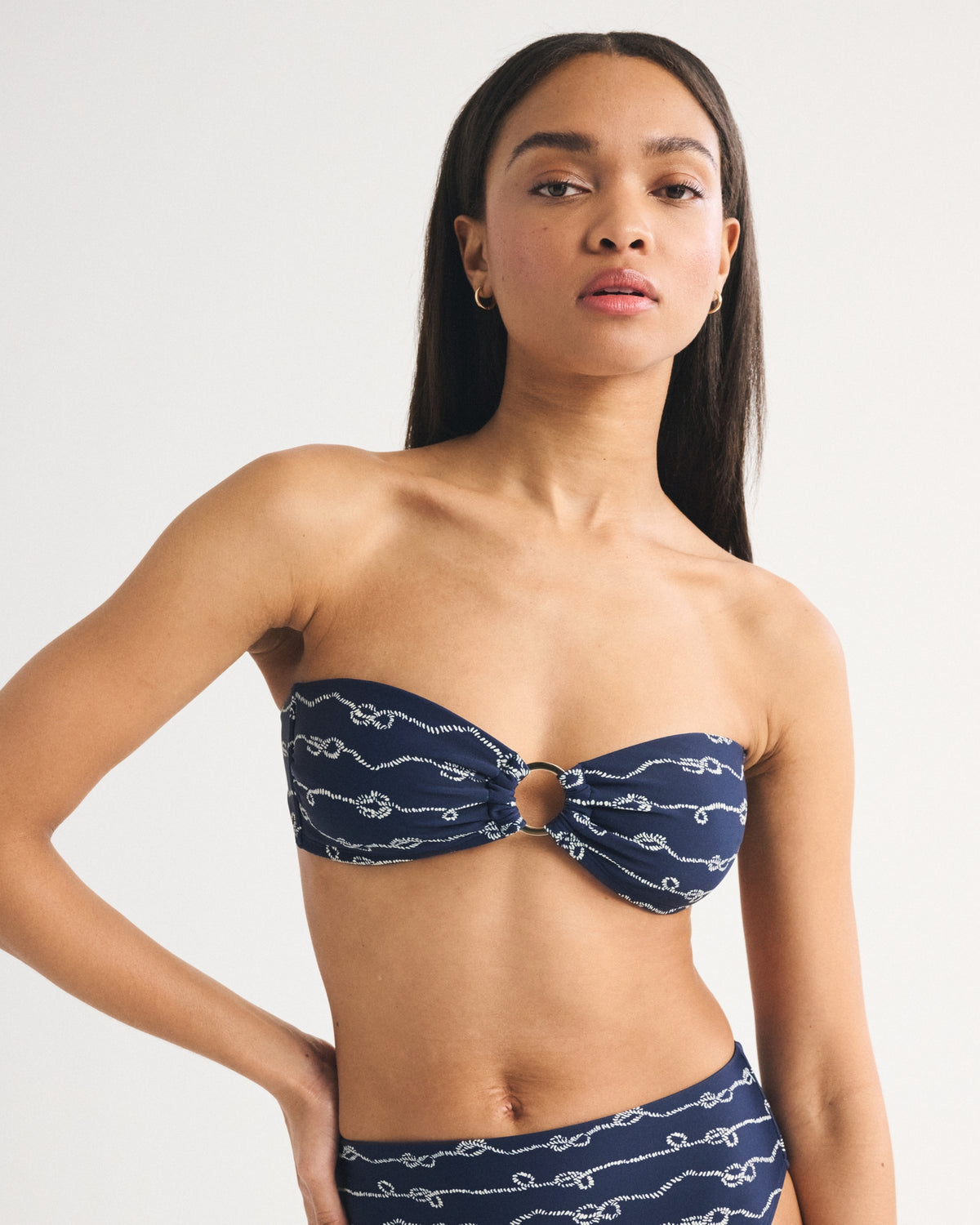 Abercrombie Seersucker Bandeau Bikini Top