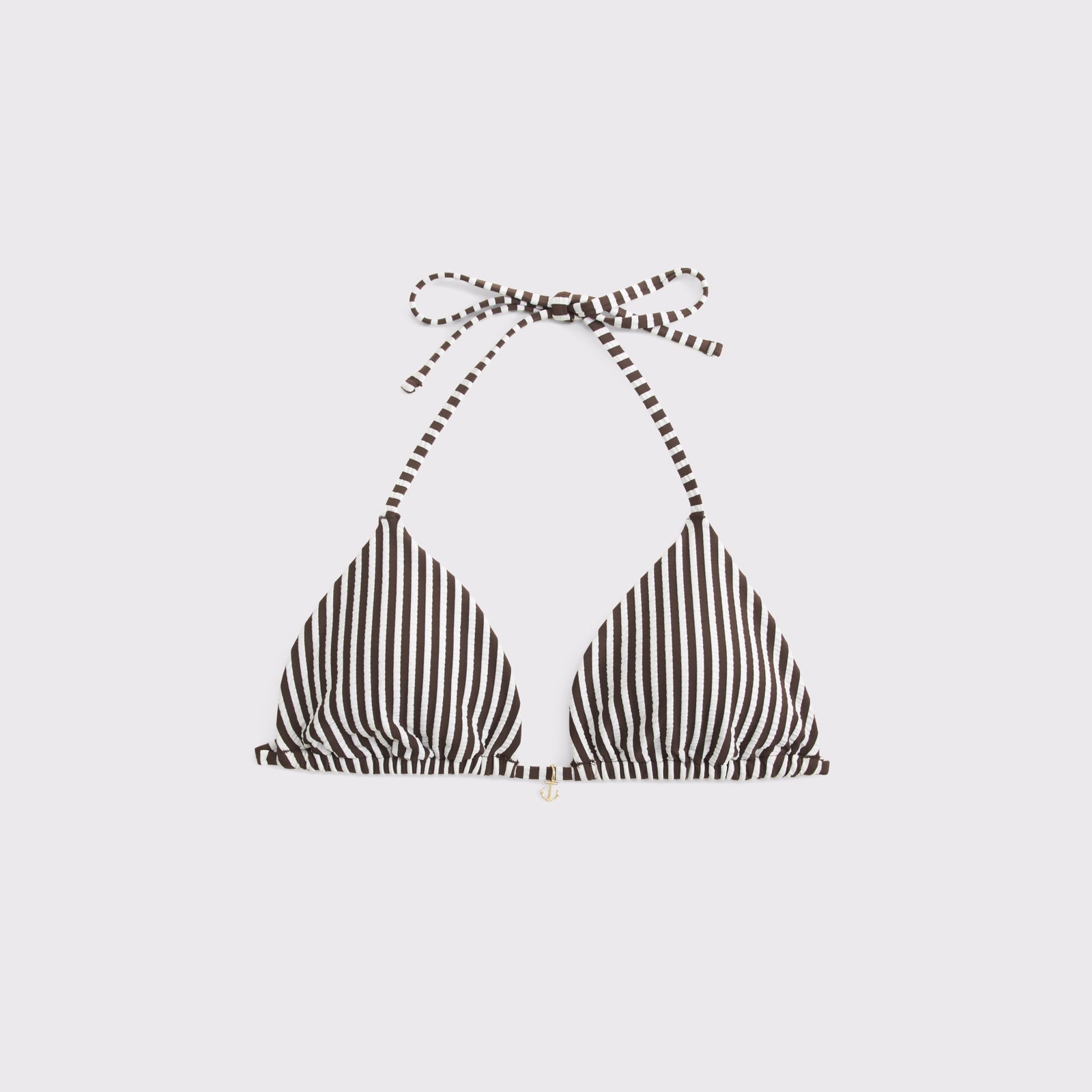Abercrombie Seersucker Halter Triangle Bikini Top