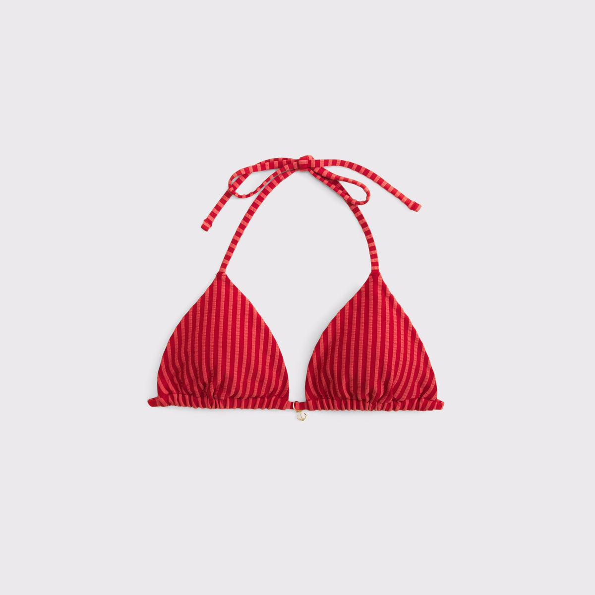 Abercrombie Seersucker Halter Triangle Bikini Top