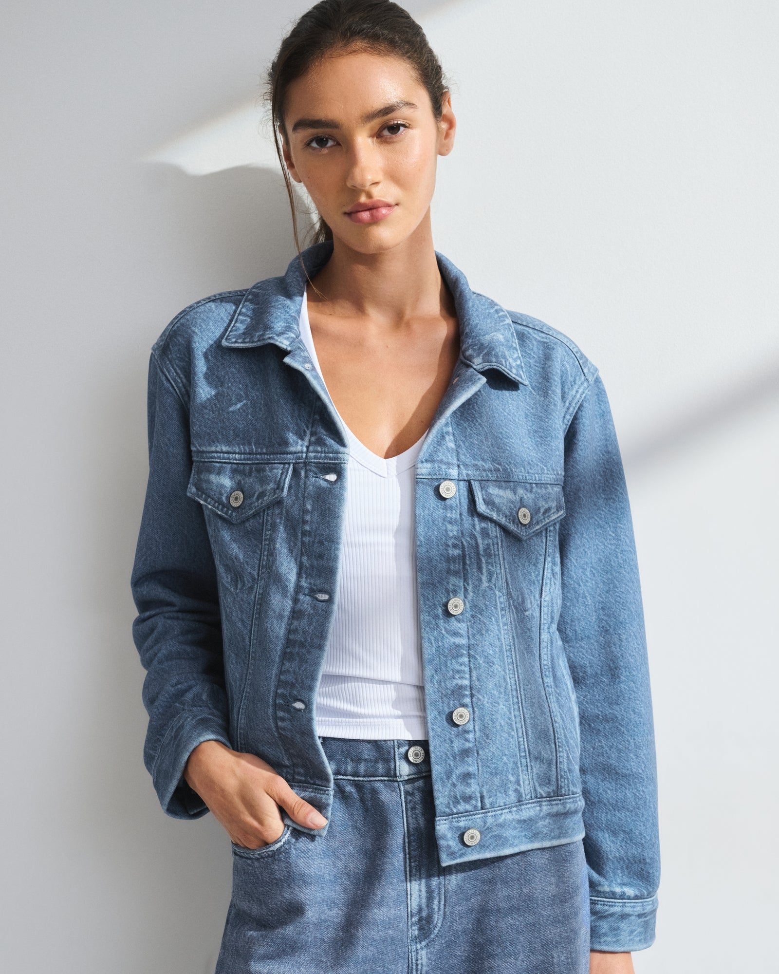 Abercrombie YPB On The Go Travel Terry Trucker Jacket