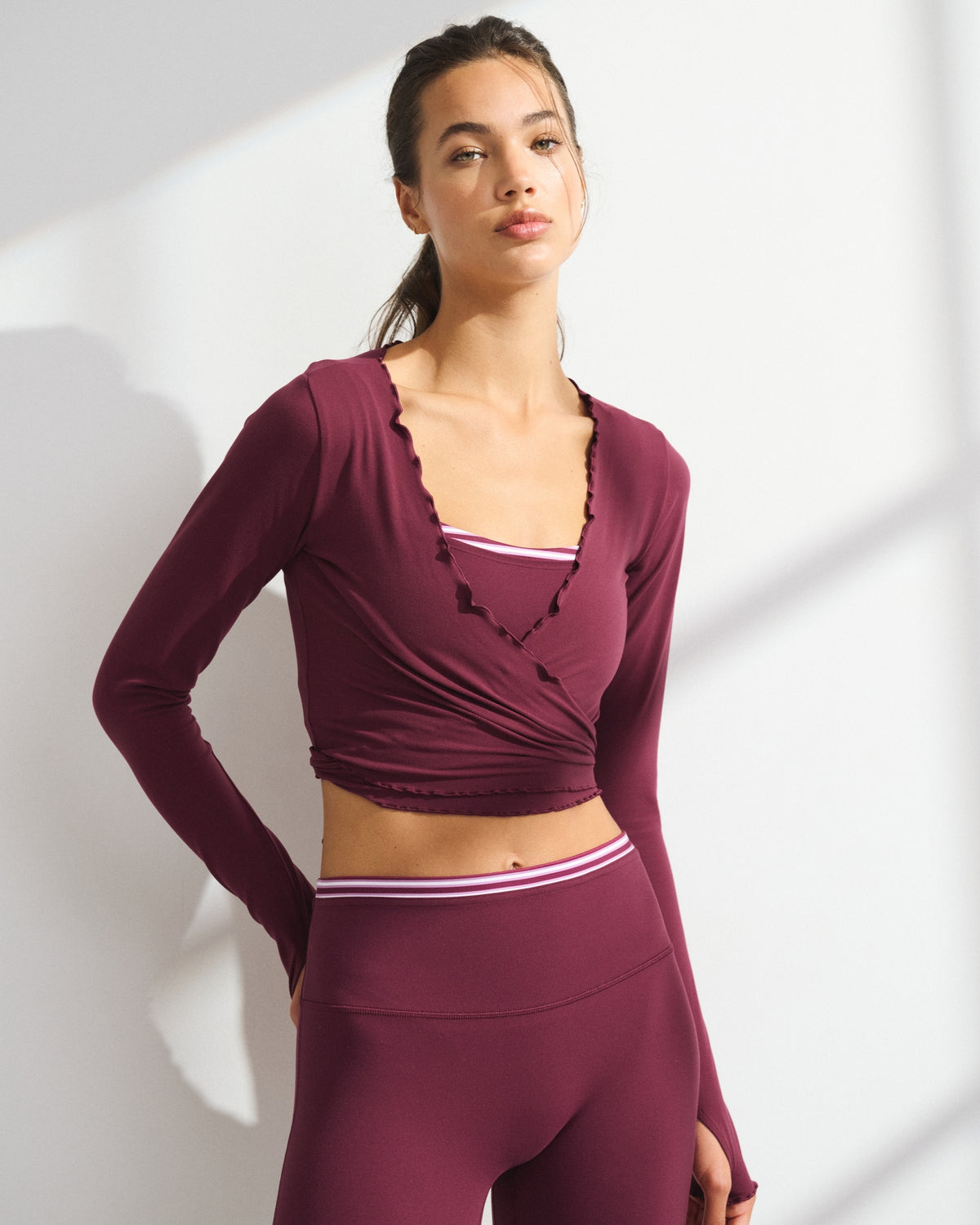 Abercrombie YPB studioFLEX Lettuce-Hem Wrap