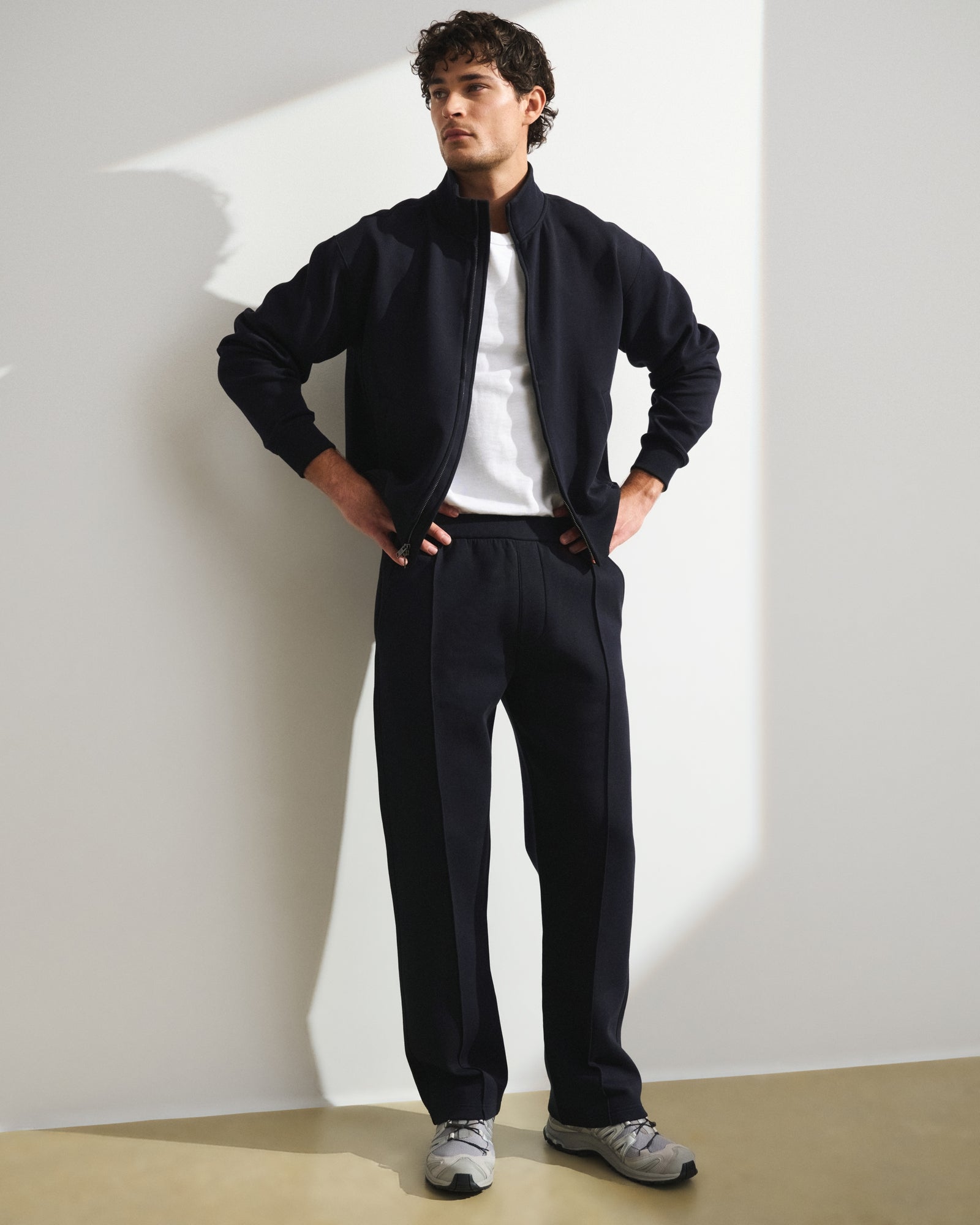 Abercrombie YPB Neoknit MAX Pintuck Relaxed Straight Leg Bottom