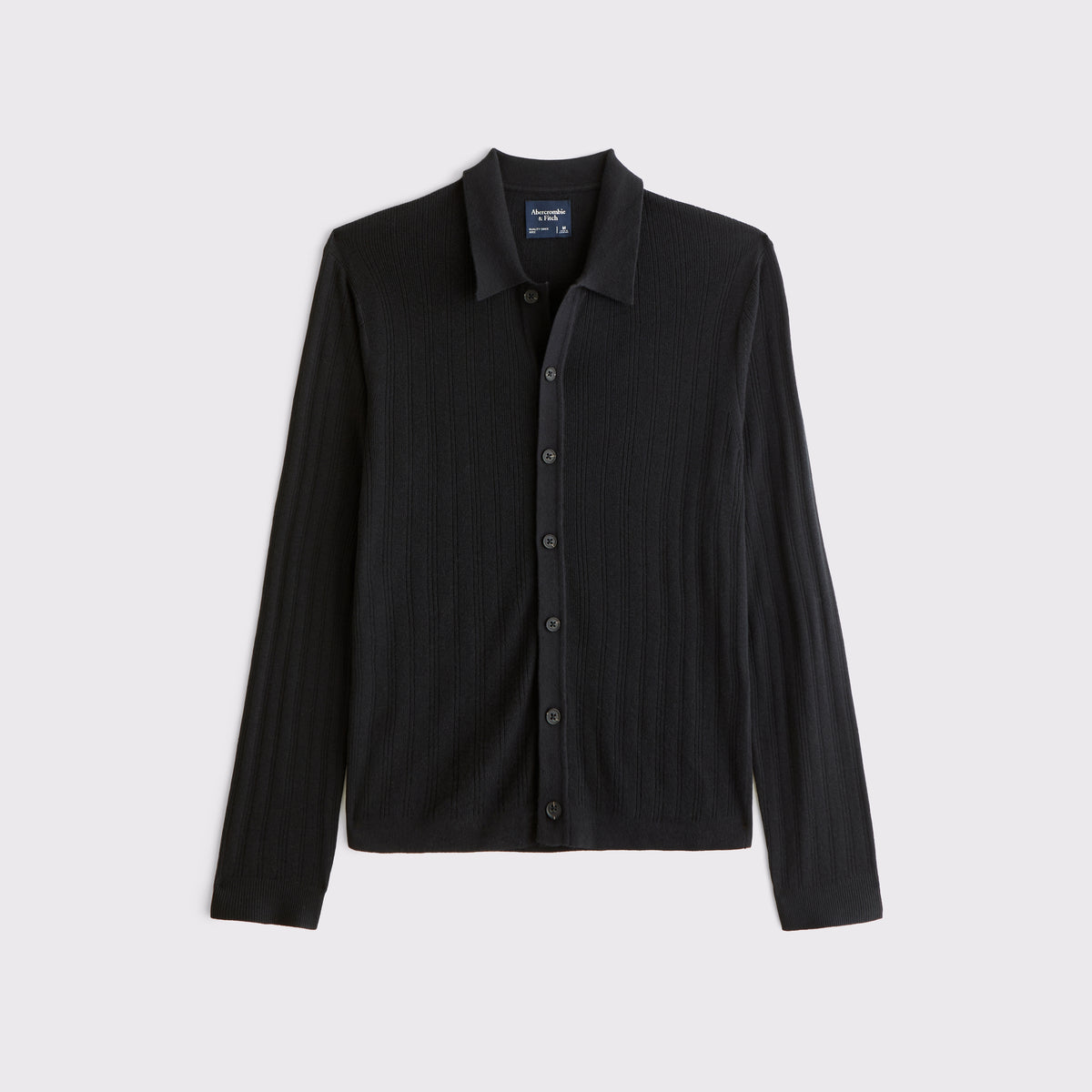 Abercrombie Long-Sleeve Button-Through Collared Sweater