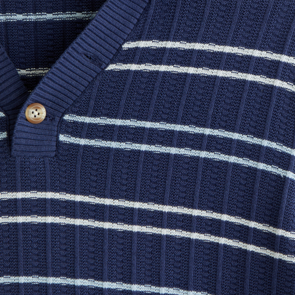 Abercrombie 100% Cotton Rib 2-Button Sweater Polo
