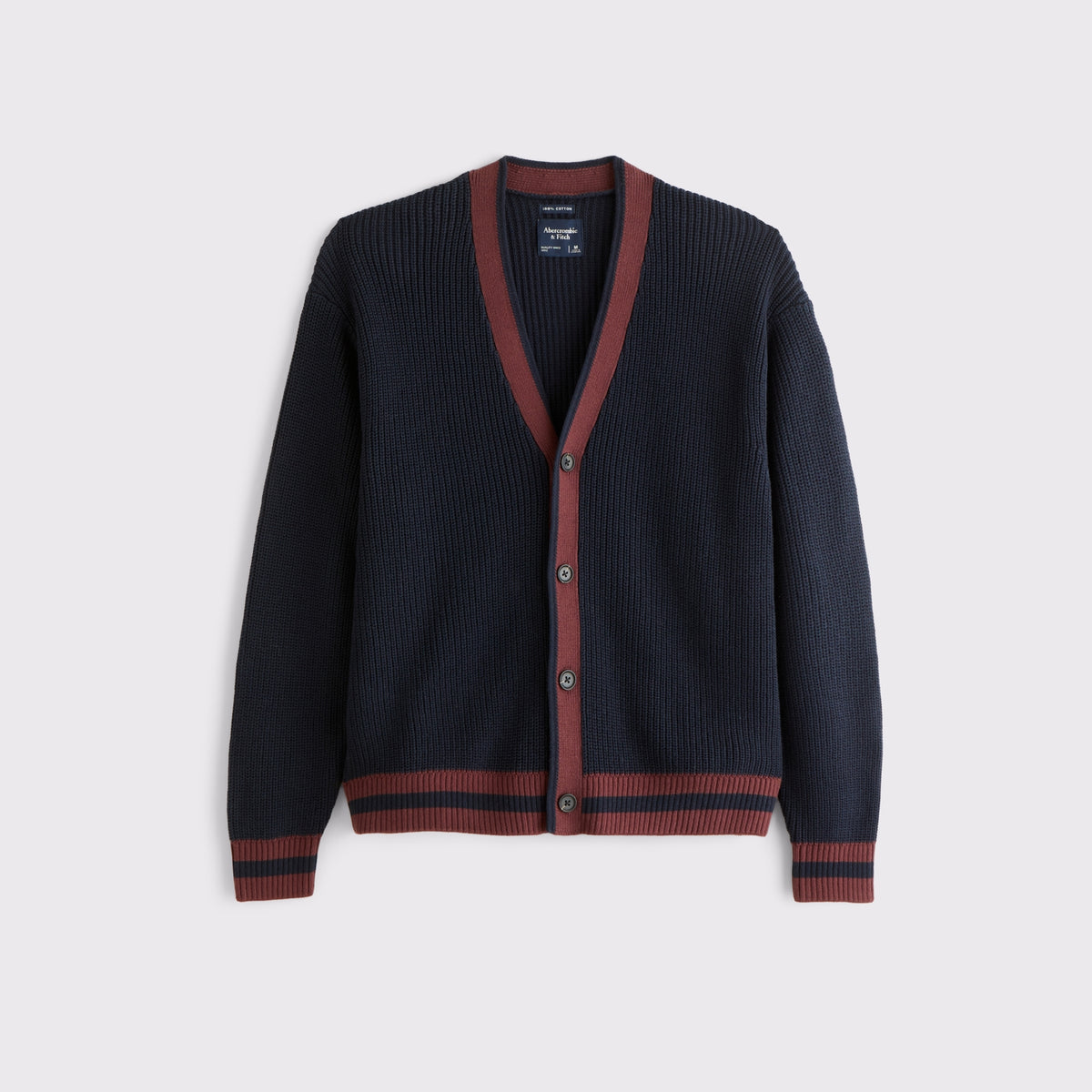 Abercrombie 100% Cotton Retro Prep Cardigan