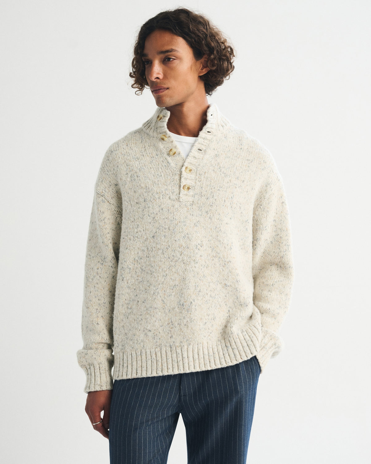 Abercrombie Henley Mock Neck Sweater