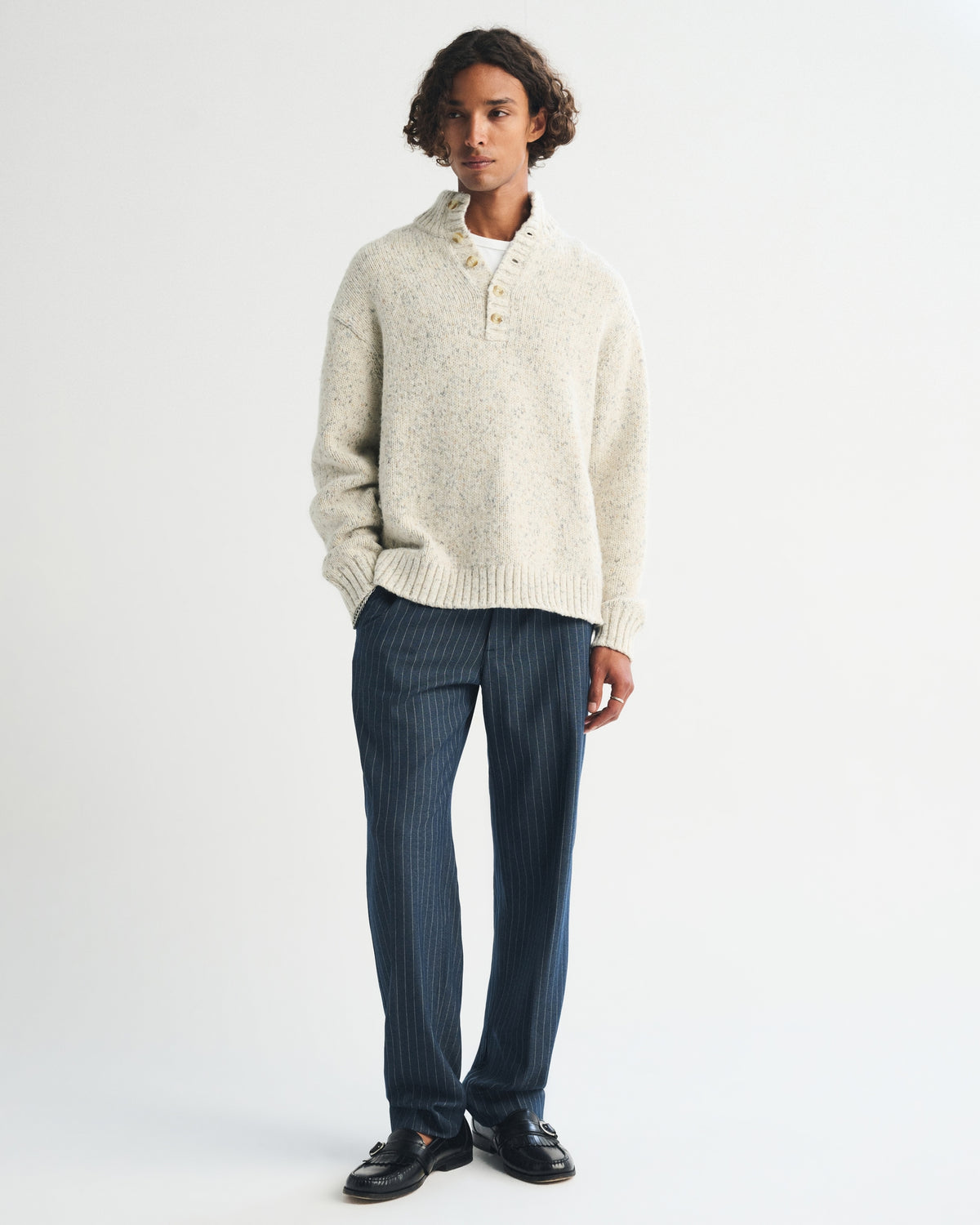 Abercrombie Henley Mock Neck Sweater