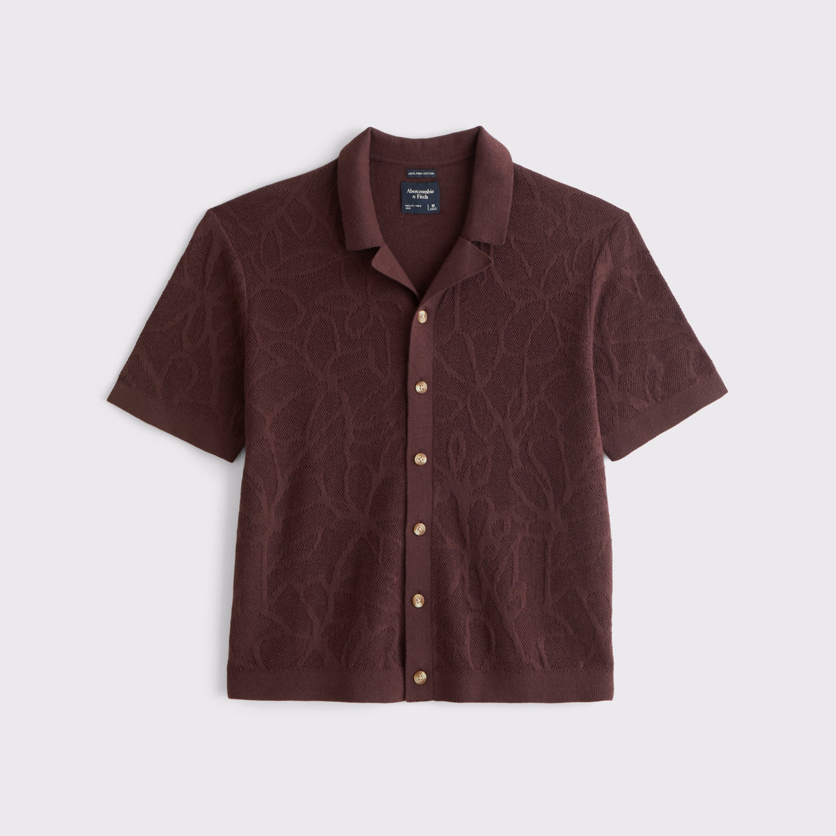 Abercrombie 100% Pima Cotton Floral Button-Through Sweater Polo