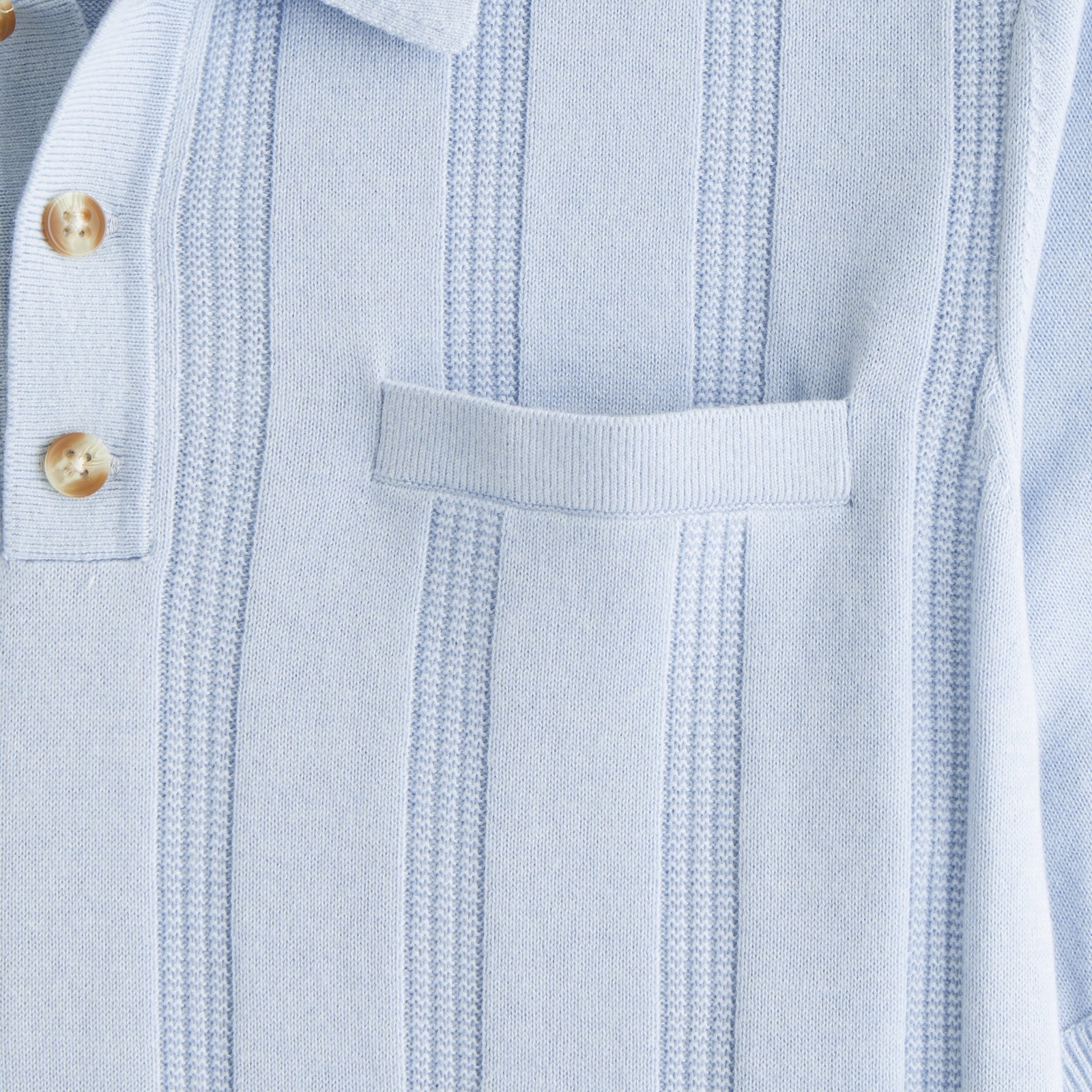 Abercrombie Refined Rib 3-Button Sweater Polo