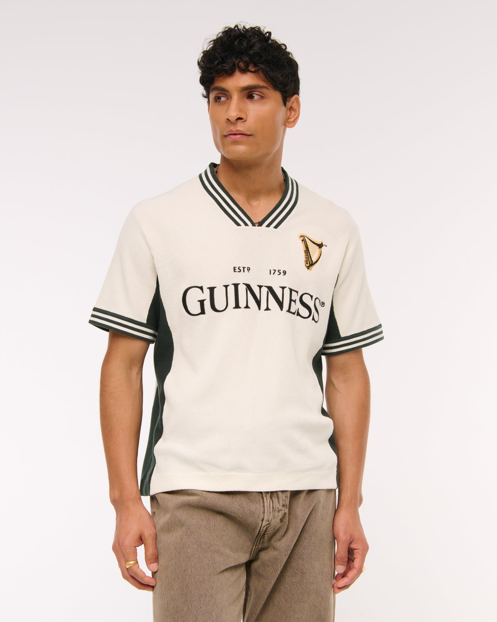 Abercrombie Guinness Soccer Jersey-Inspired Sweater