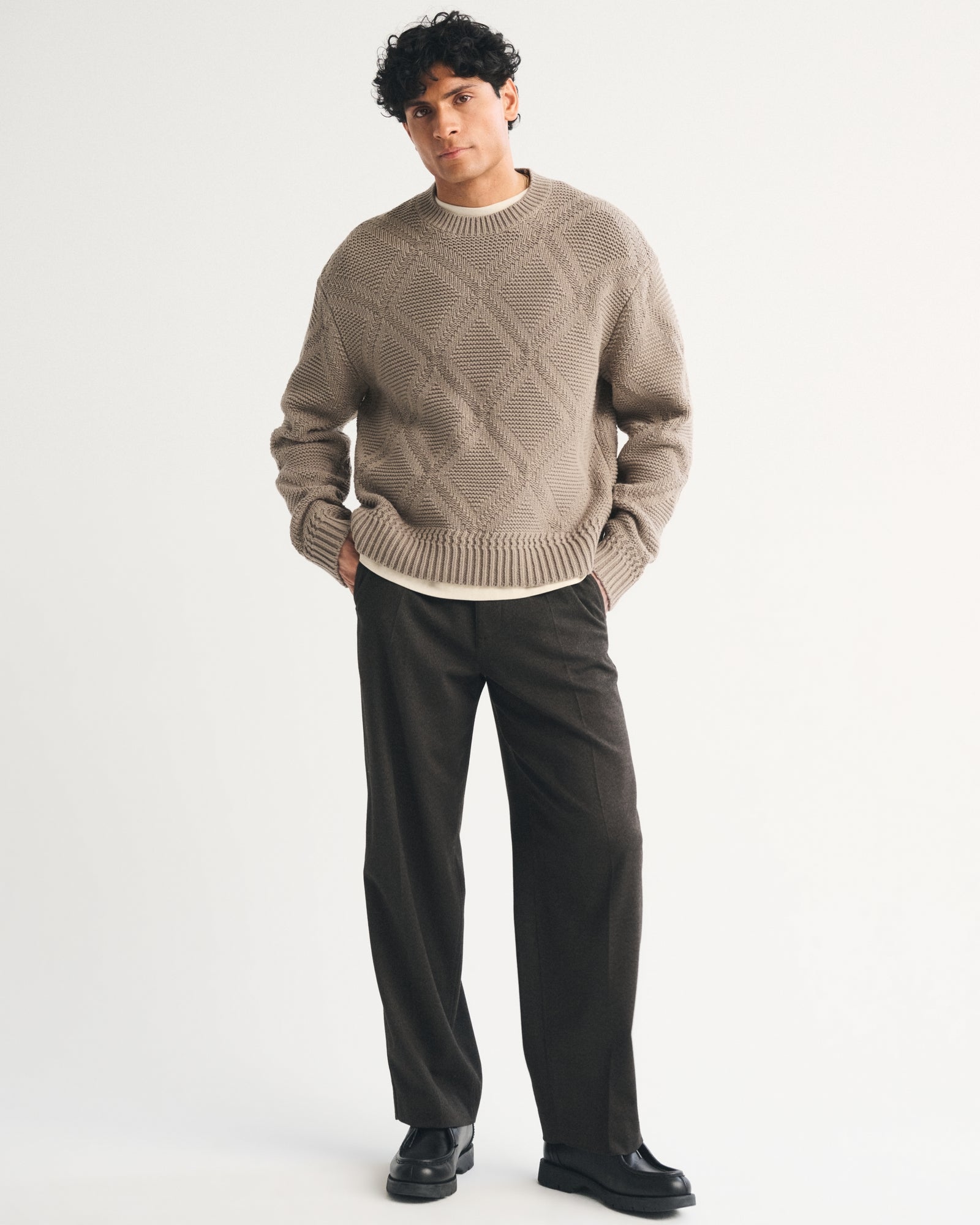 Abercrombie Diamond Stitch Crew Sweater