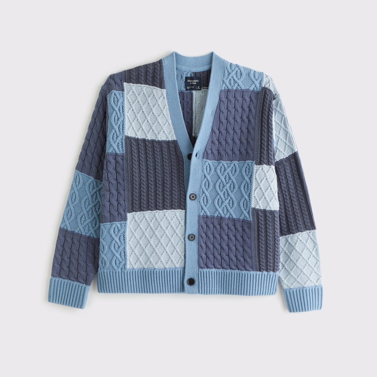 Abercrombie Patchwork Cable Cardigan
