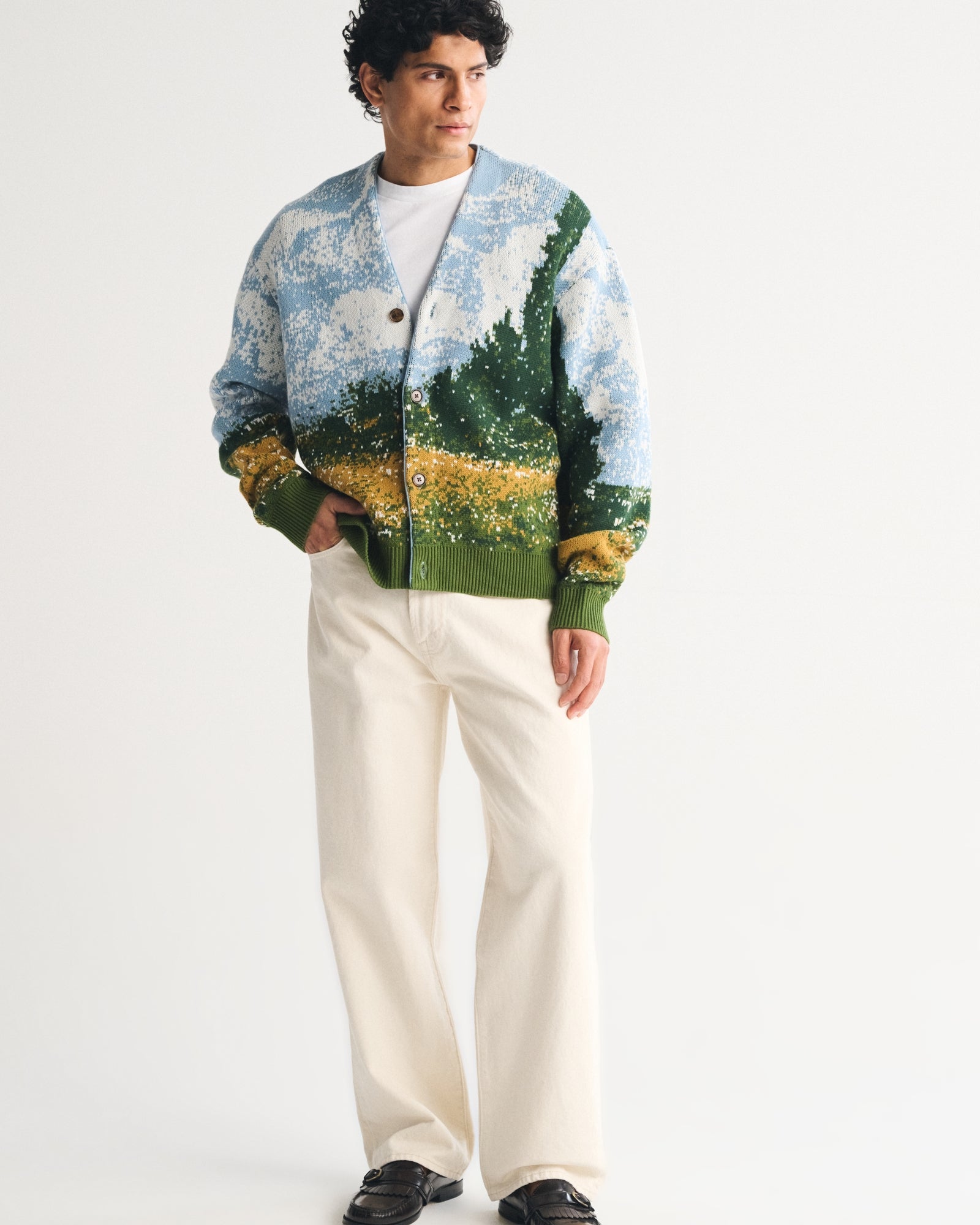Abercrombie Van Gogh Scenic Cardigan