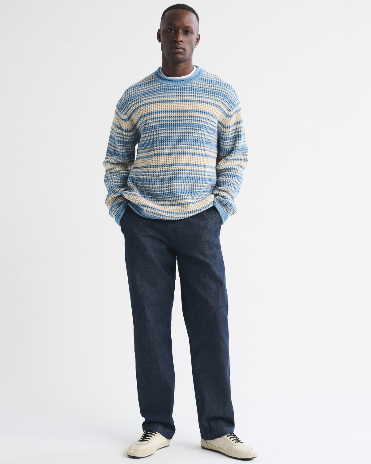 Abercrombie 100% Cotton Textural Rollneck Crew Sweater