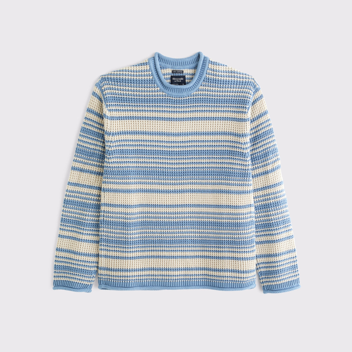 Abercrombie 100% Cotton Textural Rollneck Crew Sweater