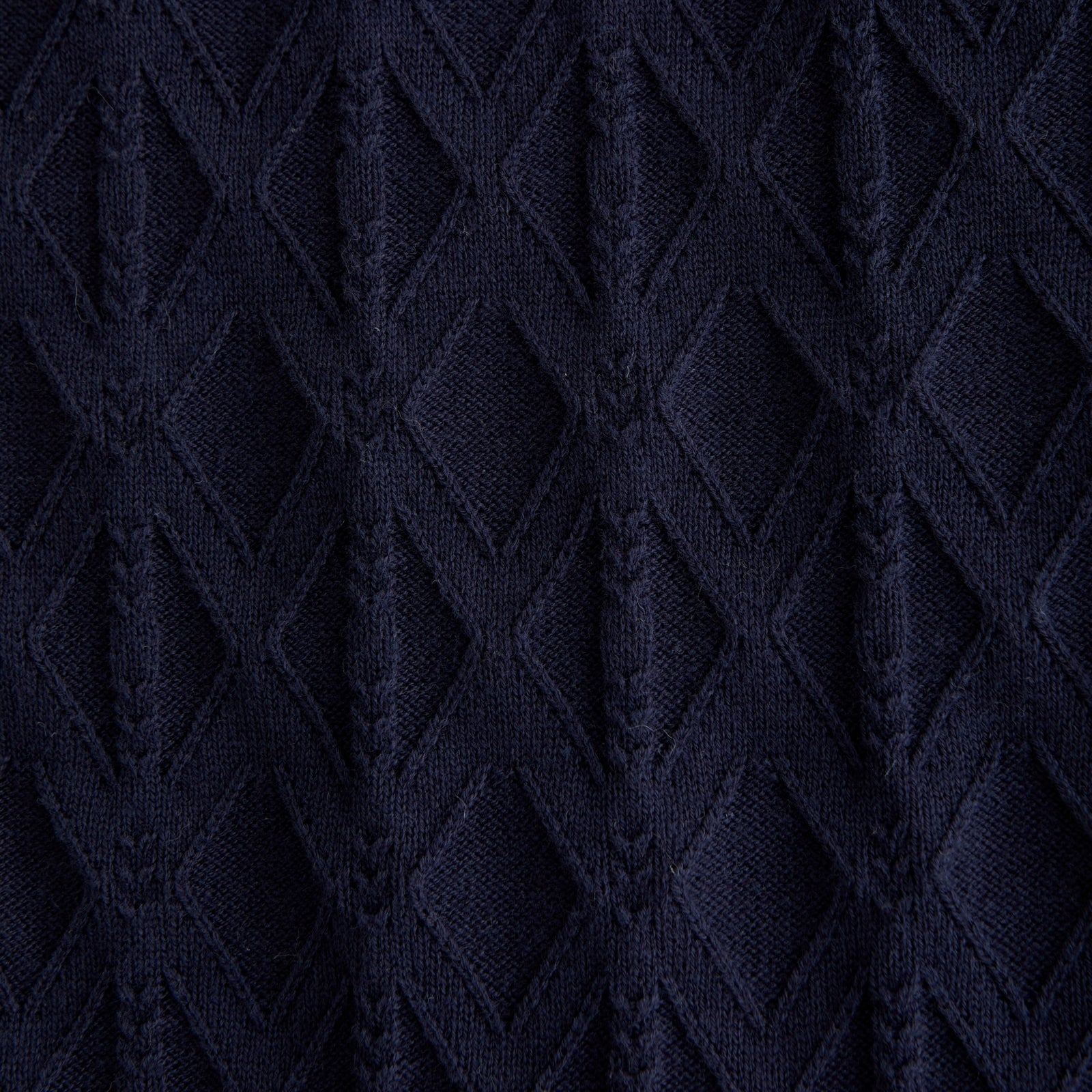 Abercrombie Diamond Stitch Button-Through Sweater Polo