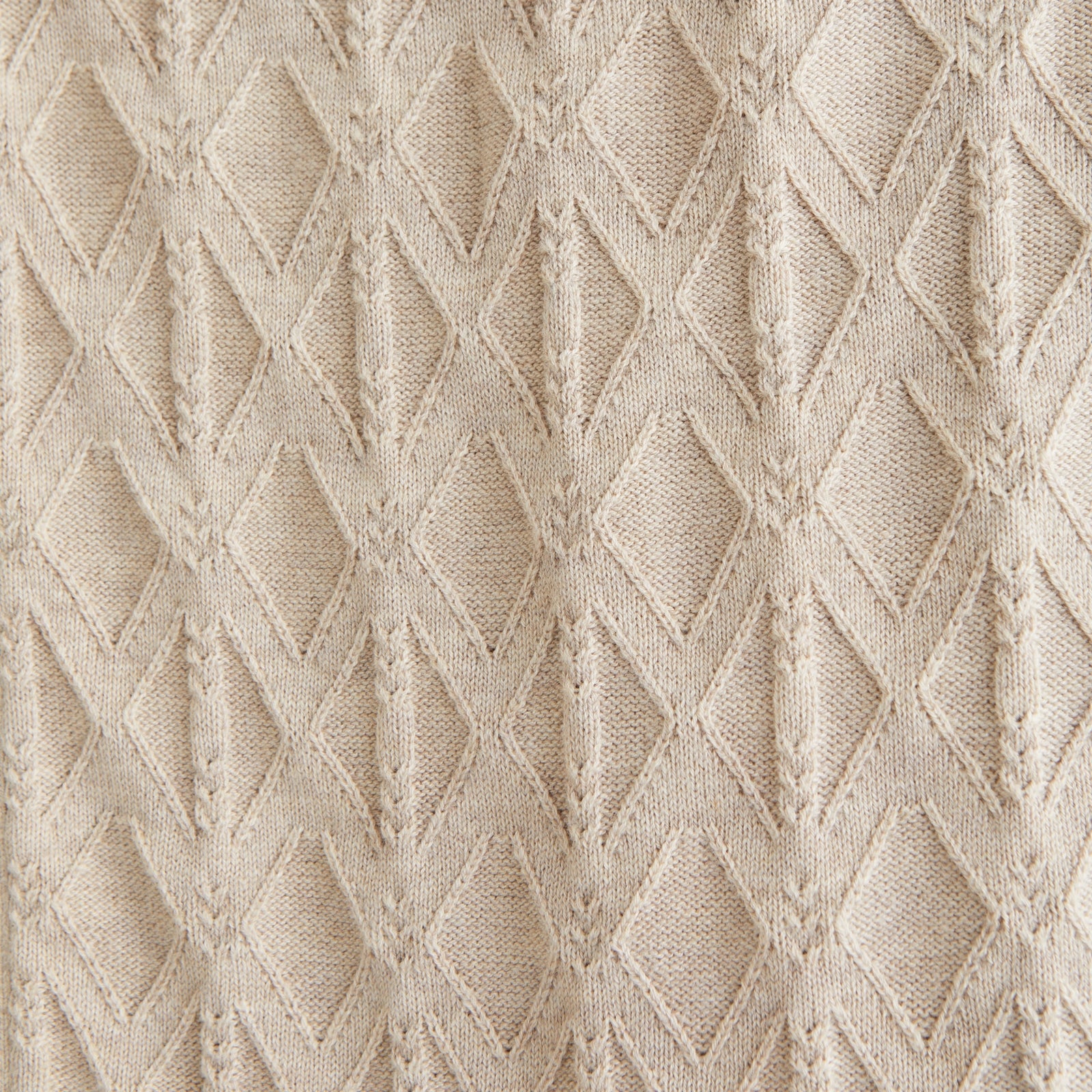 Abercrombie Diamond Stitch Button-Through Sweater Polo