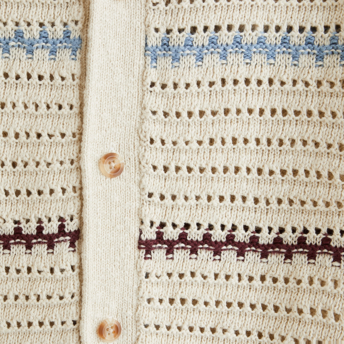 Abercrombie 100% Cotton Crochet-Style Button-Up Shirt
