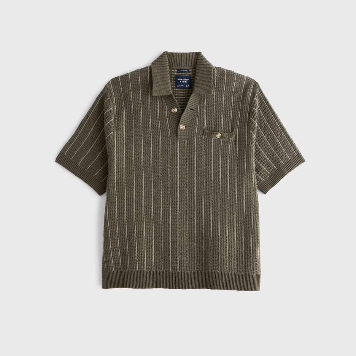Abercrombie 100% Cotton 2-Button Sweater Polo