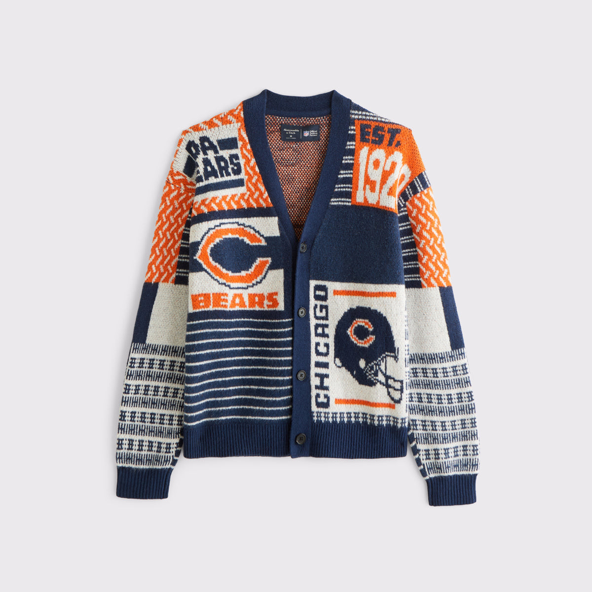 Abercrombie Philadelphia Eagles Patchwork Cardigan