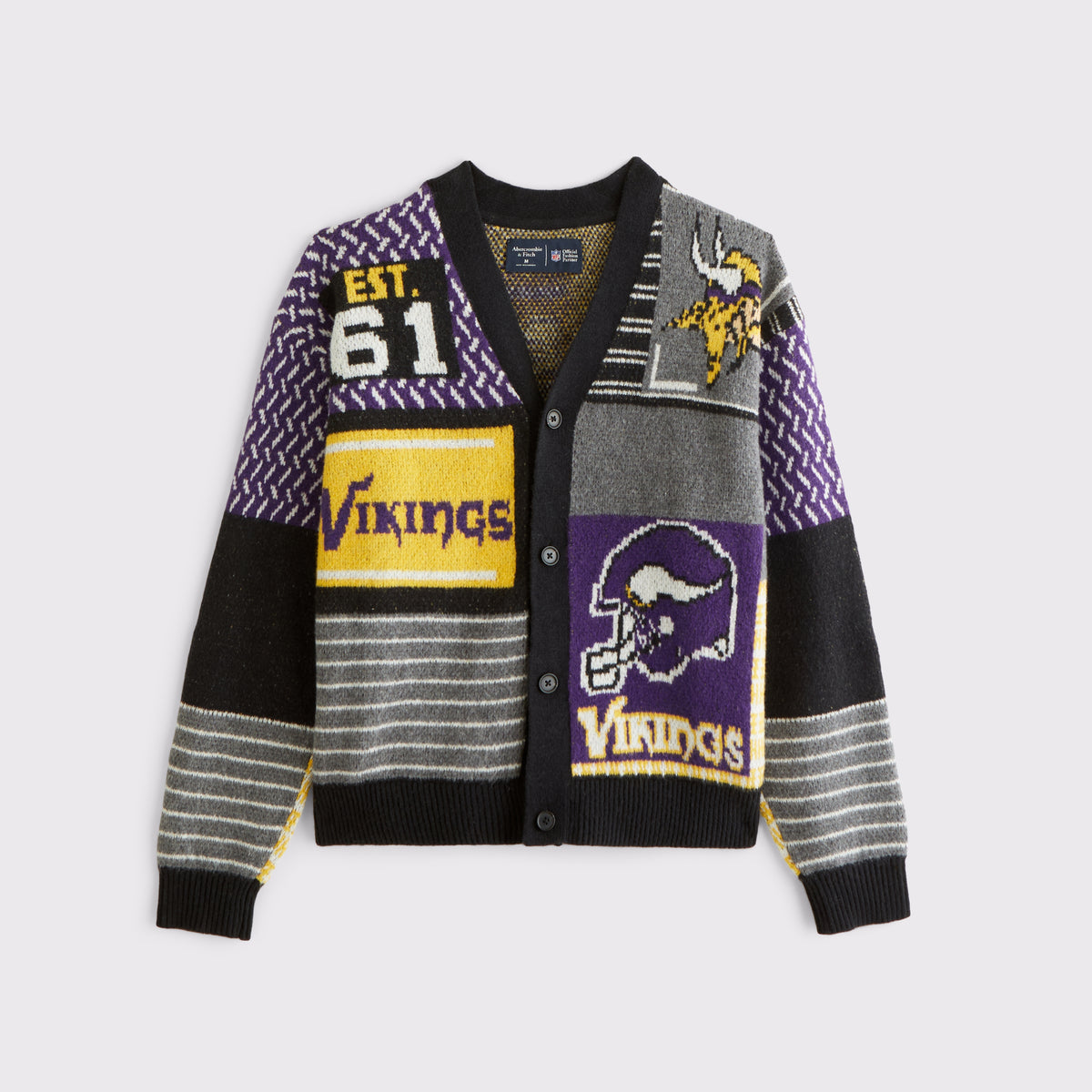 Abercrombie Philadelphia Eagles Patchwork Cardigan