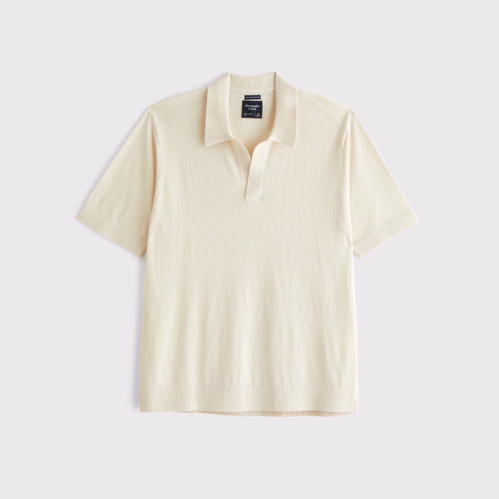 Abercrombie 100% Cotton Johnny Collar Sweater Polo