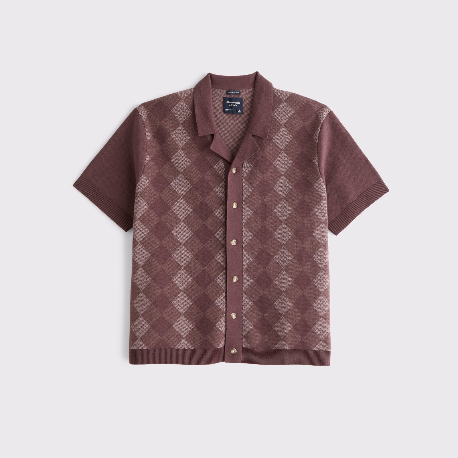 Abercrombie 100% Cotton Button-Through Sweater Polo