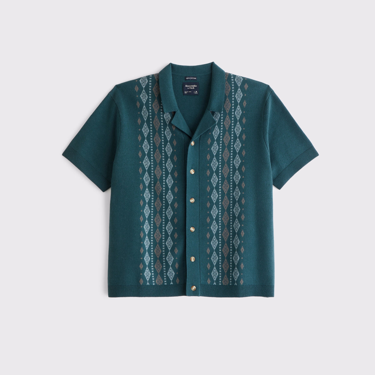 Abercrombie 100% Cotton Button-Through Sweater Polo