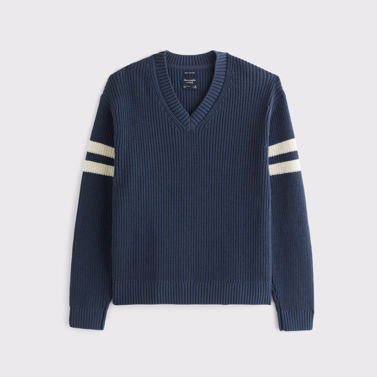 Abercrombie 100% Cotton Rib V-Neck Sweater