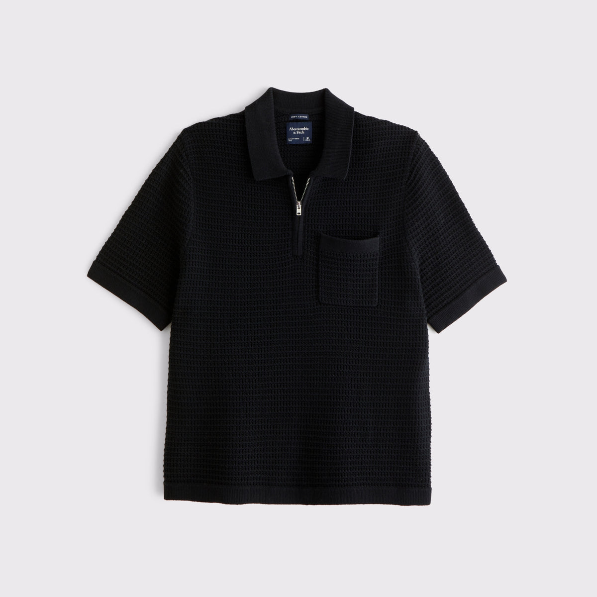 Abercrombie 100% Cotton Zip Sweater Polo